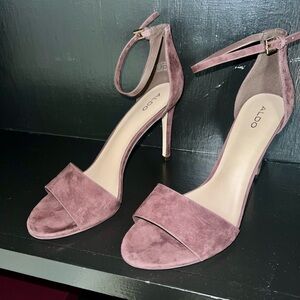 ALDO Women's Suede Ankle Strap Heels - Chocolate brown